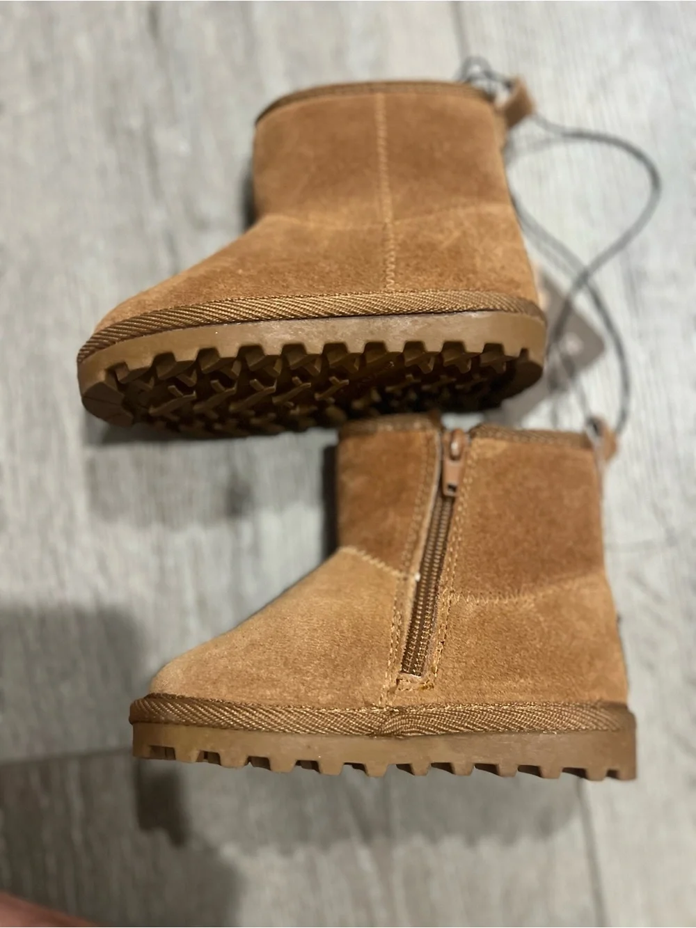 BearPaw Kids Demi Hickory Brown Suede Cozy Ankle Boot